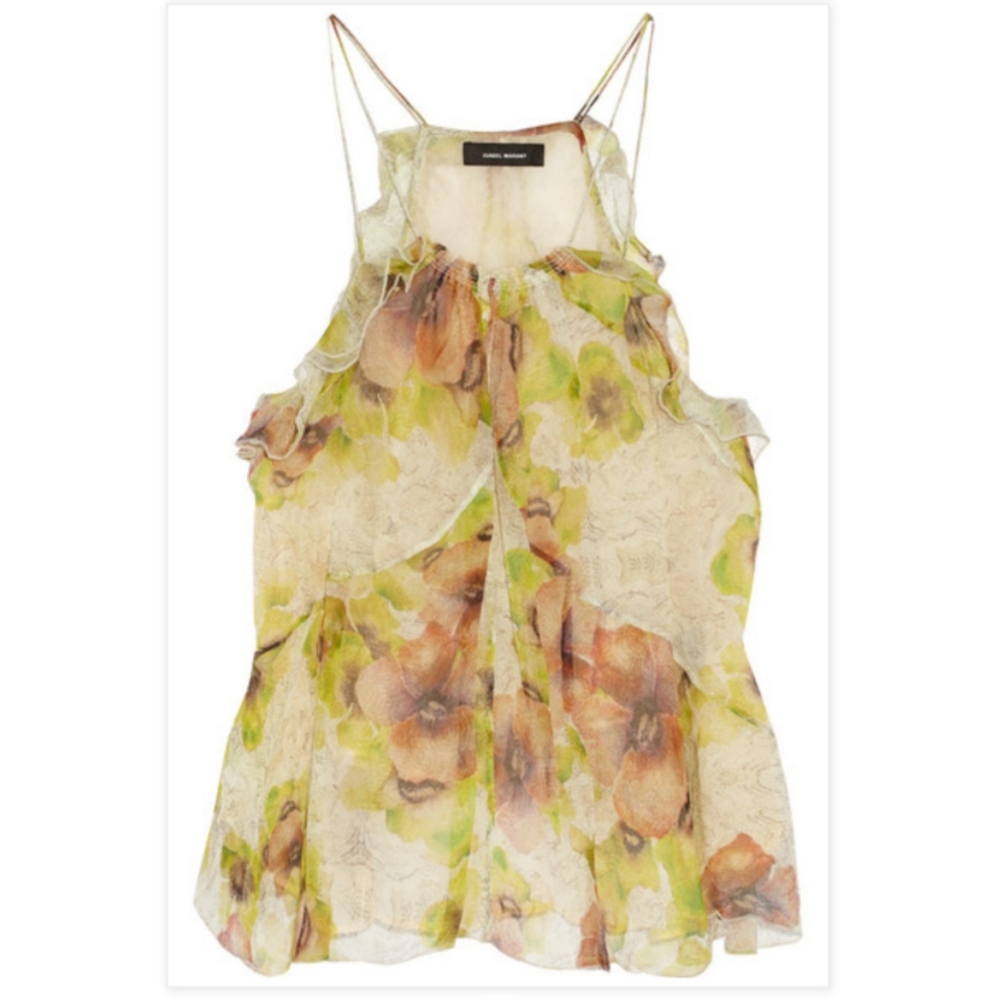 Isabel Marant Silk Chiffon Floral Top